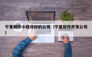临夏宁夏制作小程序好的公司（宁夏软件开发公司）